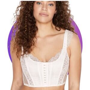 Victoria’s Secret Dream Angels Women's Corset Bra Top  XL White Fairycore  NWT